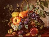 Virginie de Sartorius A Still Life With A Basket Of Fruit painting